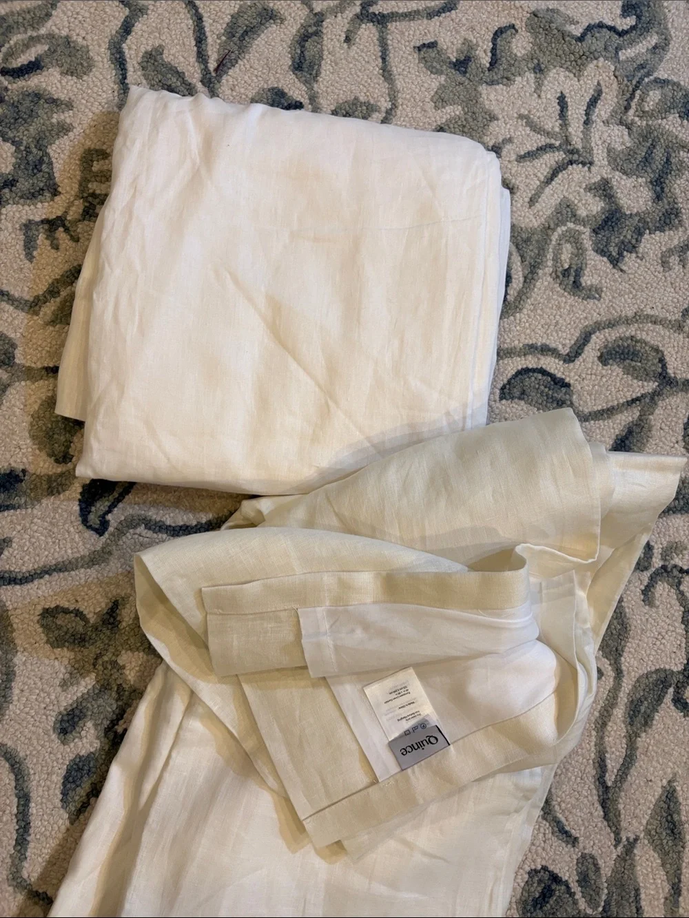 Quince European Luxe Linen Ivory Curtain  (one panel) 48x96